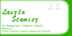 laszlo stanicz business card